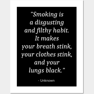 Quote About No Smoking Posters and Art